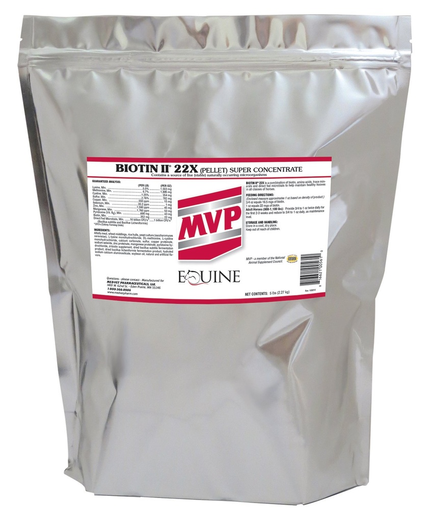 Biotine II 22X (5lb) Hoefsupplement voor paarden