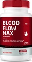 NutraRize Blood Flow Max Capsules, Formule avancée de soutien du sang, Supplément de force maximale pour une circulation sanguine saine, Toutes les pilules de vitamine naturelle pour le bien-être général, Revues (60 capsules)