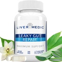 Leaky Gut Repair Natural Gut Health Supplement Glutamine Biologische Slippery Elm NAG Marshmallow Root Aloë Vera MSM Quercetin Bromelain Promoot Digestieve Ease, Gut Wellness 1000mg 60 Caps