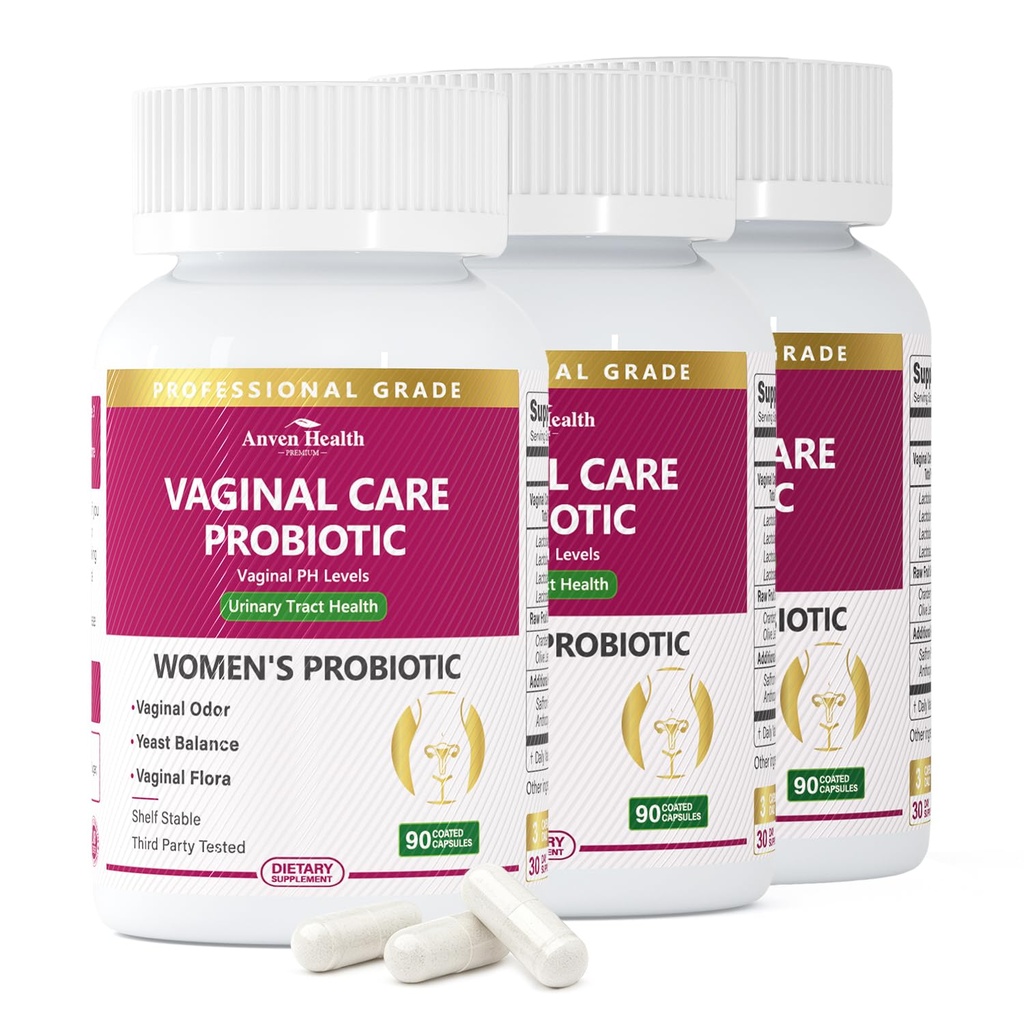 Vaginale Probiotica voor vrouwen pH-balans met Prebiotica - 60 miljard Womens Probiotica voor Vaginale Flora, Odor, Gist & Digestieve Gezondheid met Saffron, Cranberry, Vegan & Non-GMO 270 Caps