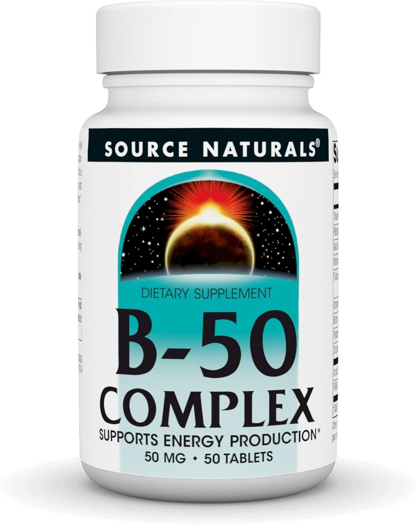Bron Naturals B-50 Complex, ondersteunt energieproductie* - 50 tabletten