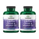 Citrate de calcium de Swanson et vitamine D3 250 onglets (2 boîtes)