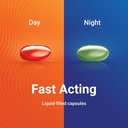 AXIV Day & Night Cold & Flu Medicine Combo Pack Softgels, Daytime & Nighttime Relief for Heather, Fever, Sore Throat, Minor Aches & Pains, & Cough, 72 Softgels