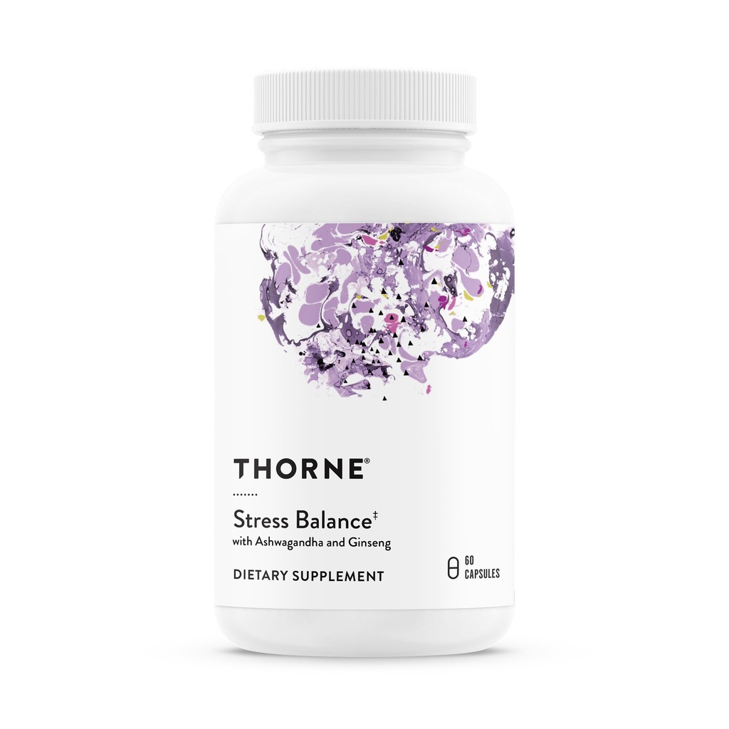 THORNE - Stressbalans - Adrenal Support Supplement met B-vitaminen, vitamine C, Ashwagandha, Ginseng & Zink* - Gluten, zuivel en sojavrij - 30 porties