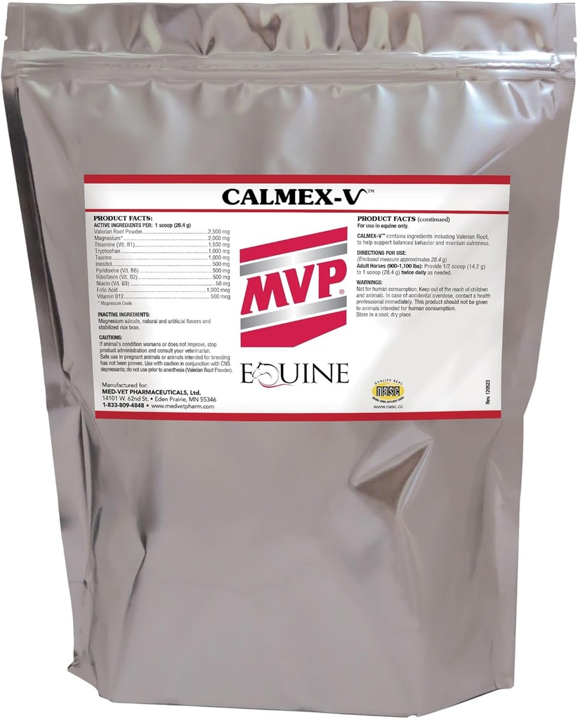 Calmex-V (5 lb) Kalmerende Ondersteuning voor Paarden.