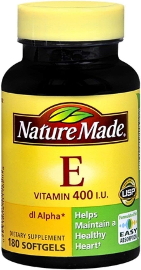 Nature Made dl-Alpha Vitamine E 400 IE Softgels 180 Zachte Gels (verpakking van 8)