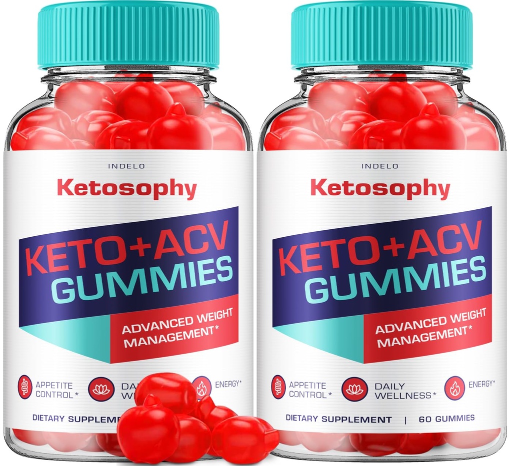 (2 Pack) Gummies KetoSophy Keto ACV - Perte de poids avancée KetoSophy Keto Plus Gummies vinaigre de cidre de pomme KetoSophy Gummies ACV Gestion du poids Suppléments alimentaires Avis Hommes Femmes (120 Gummies)