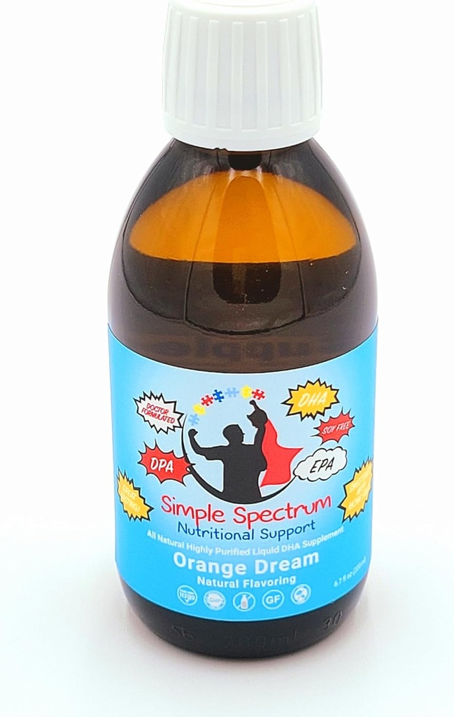 Eenvoudig Spectrum, alle natuurlijke visolie, Omega 3 DHA supplement