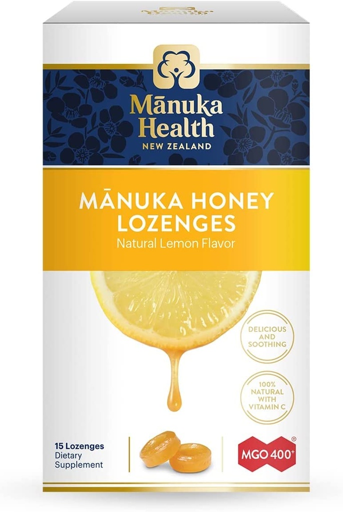 Manuka Health Manuka Honey Losenges 15 Lemon Flavored Lozen 