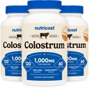 Nutricost Colostrum 1000mg, 120 capsules, 60 porties (3 flessen)