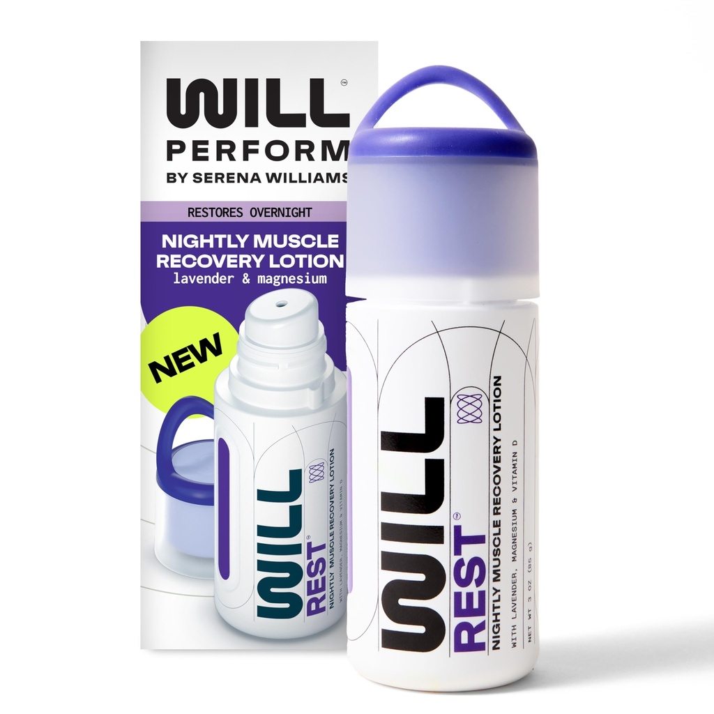 Huile de lavande Lotion de magnésium pour le sommeil par Serena Williams I Crème de magnésium thématique nocturne pour la détente I Lotion de la lavande vitamine D et géranium pour mieux dormir et soulager I 3 FL Oz