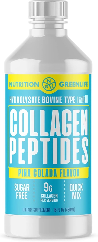 Collageen Peptides Gehydrolyseerde vloeibare concentraat 9000mg Haar, Huid, Nagel Gezondheid Supplement Suikervrij