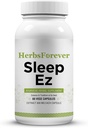 Herbsforever Sleep Ez (Sleep Ease) (Ayurvedische kruidenformulering) voor ontspannen van de geest, lichaam en bijstand van gelukzalige slaappatroon, 60 vege Capsules, 800 mg elk geconcentreerd extract