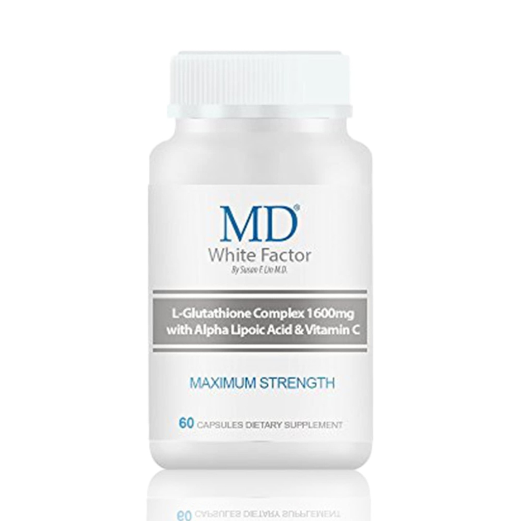 MD White Factor - Glutathionsupplement met effectieve antioxidanten, vitamine C & Lipoïnezuur (60 capsules)