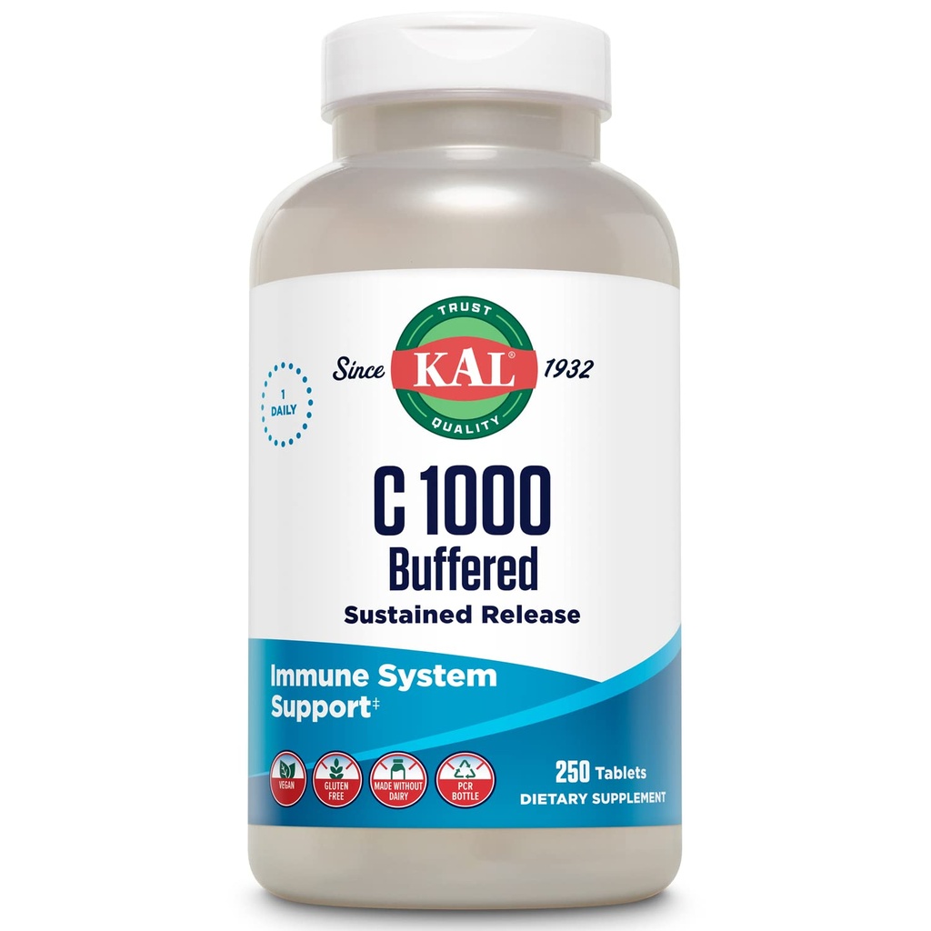 KAL C-1000 Buffered Sustained Release Tablets, 1000 mg, 250 Tellen
