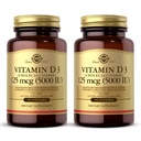 Solgar Vitamine D3 (Cholecalciferol) 10 mcg (400 IE) - 100 Softgels, Verpakking van 2 - Helpt gezonde botten en tanden - Immuunsysteemondersteuning - Non-GMO, Glutenvrij, Zuivelvrij - 200 Totaal porties