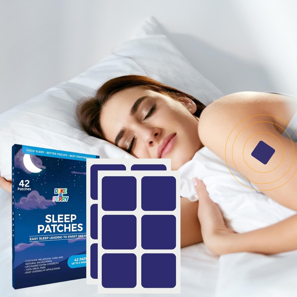 Geüpgraded Deep Sleep Patches voor volwassenen Extra Sterkte Snelwerkende Slaaphulp Patches voor mannen en vrouwen 100% Natuurlijke Ingrediënten, Makkelijk aan te brengen, en Skin-Friendly (Pack van 42)