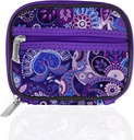 Serfeymi Weekly Travel Pill Organizer Case voor Portemonnee met verwijderbare 7 Day Box, Modieuze Pill Container voor Geneeskunde, Vitamine, Supplement - Paars 01