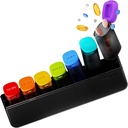 Weekly pil Organizer 1 keer per dag - Travel pil Box 7 dagen, Large Medicine pil Case Container voor dagelijkse medicatie vitamine supplement visolie, Portable Week pillen Organisators houder Dispenser, Zwart