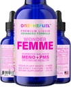 Wonder Femme Plant-Based Hormone Balance Menopauze Hot Flashes Relief Support 100% Natuurlijke 17 Kruiden Vrouwen Estrogen Health Supplement Dong Quai Vitex + Fast Absorb Tinctuur 2 oz. vloeibaar