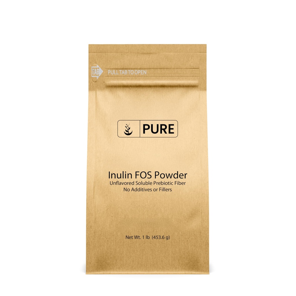 Pure Original Ingrediënten Inuline FOS Poeder (1 lb) Altijd zuiver, Geen Fillers of Additieven, Lab geverifieerd