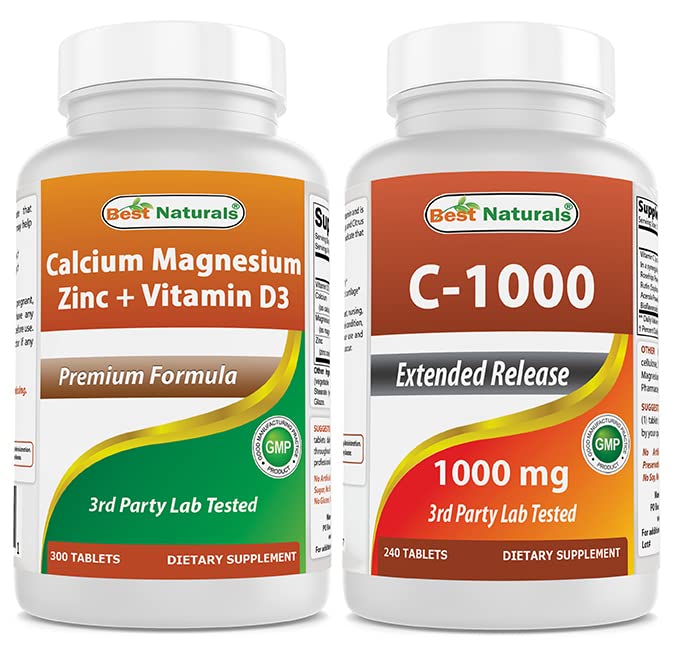 Best Naturals Cal Mag Zink met vitamine D3 & vitamine C 1000 mg