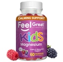 Feel Great Kids Kalm Magnesium Gummies - Magnesium Supplement voor kinderen - Magnesium Citrate Gummies - 60 Tel.