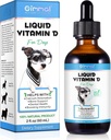 Vitamine D voor honden, vloeibare D voor honden, hondenvitaminen D druppels bevorderen Calcium Absorptie, ondersteunt Hip & Joint Health and Dog Dental Health - Pet Supplements Liquid Vitamines D, Bacon Flavour - 2 Fl Oz