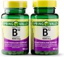 Spring Valley Vitamine B12 Timed Release Tablets, 1000 mcg, 150 Telling (pack van 2, 300 Telling Totaal) (150 Telling (pack van 2))