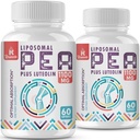 Liposomale Palmitoylethanolamide 1000 mg + Luteoline 100 mg, Micronized Pea 99% Zeer gezuiverd - Verbeterde absorptie en biologische beschikbaarheid, 120 Softgels