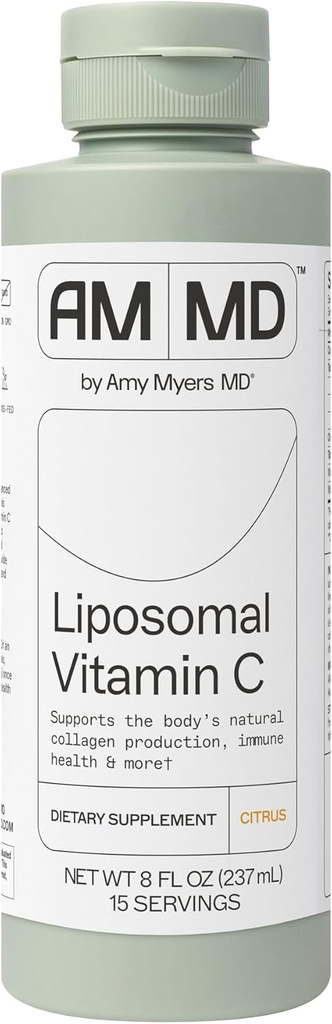 Amy Myers MD Liposomale vitamine C - niet-GMO hoog-absorptiesupplement voor immuunondersteuning & collageenproductie - Glutenvrij, niet-zacht en niet-zacht