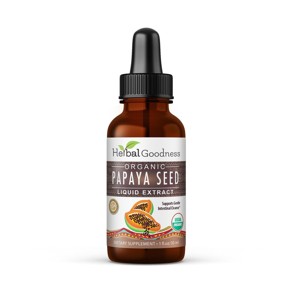 Papaya Seeds 1oz - Organic Superfood for Digestive Enzymes, Gut Health- Non-GMO, Raw, and Un proceshed for Holistic Wellness