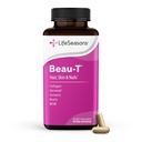 LifeSeasons Beau-T - Hair, Nail & Skincare Supplement - Bevordert gezonde haar- en nagelgroei - Ondersteuning Clear Skin & Fights Acne - Nagelversterker - Bevat Biotin Collageen Kurkuma - 90 Capsules