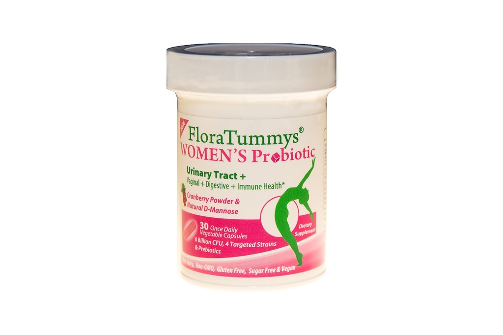 FloraTummy's Vrouwen Probiotica, Urinaire Tract Digestieve Immuunsysteem Gezondheid, Cranberry Poeder, Kosher Gecertificeerd, Niet-Dairy, Glutenvrij, Niet-GGO