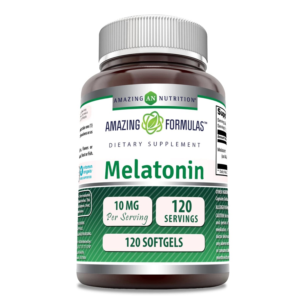 Verbazingwekkende Voeding Melatonine 10mg Softgels Supplement 
