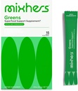 MIXHERS Hergreens - Greens & Veggie Powder - Made from Whole Foods - with Dispensive Enzymes & Kale - Nutrition Designed for Women - Support Heart & Liver - 15 Drink Packets - Appels & Pomegranaat