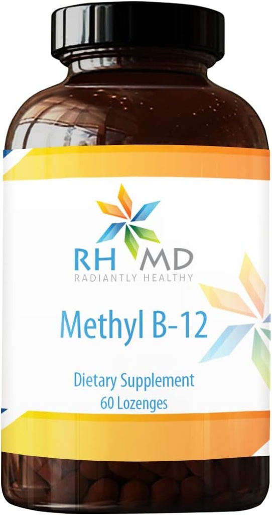 RHMD Methyl B-12 Lozenges - 5000mcg B12 Methylcobalamine Methyl B12 - Vegan Vitamine B12 Dieetsupplementen - Niet GGO (60 Quick Solution Lozenges)