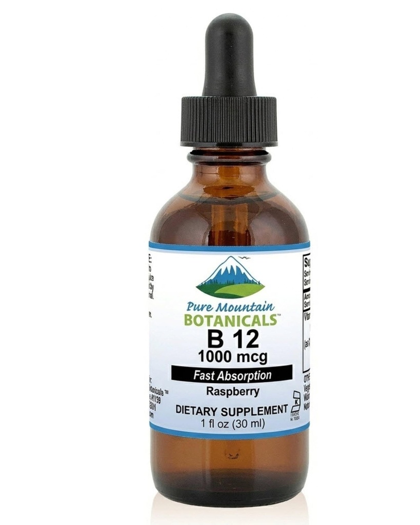 Pure Mountain Botanicals B12 Vitamine 1000 mcg 