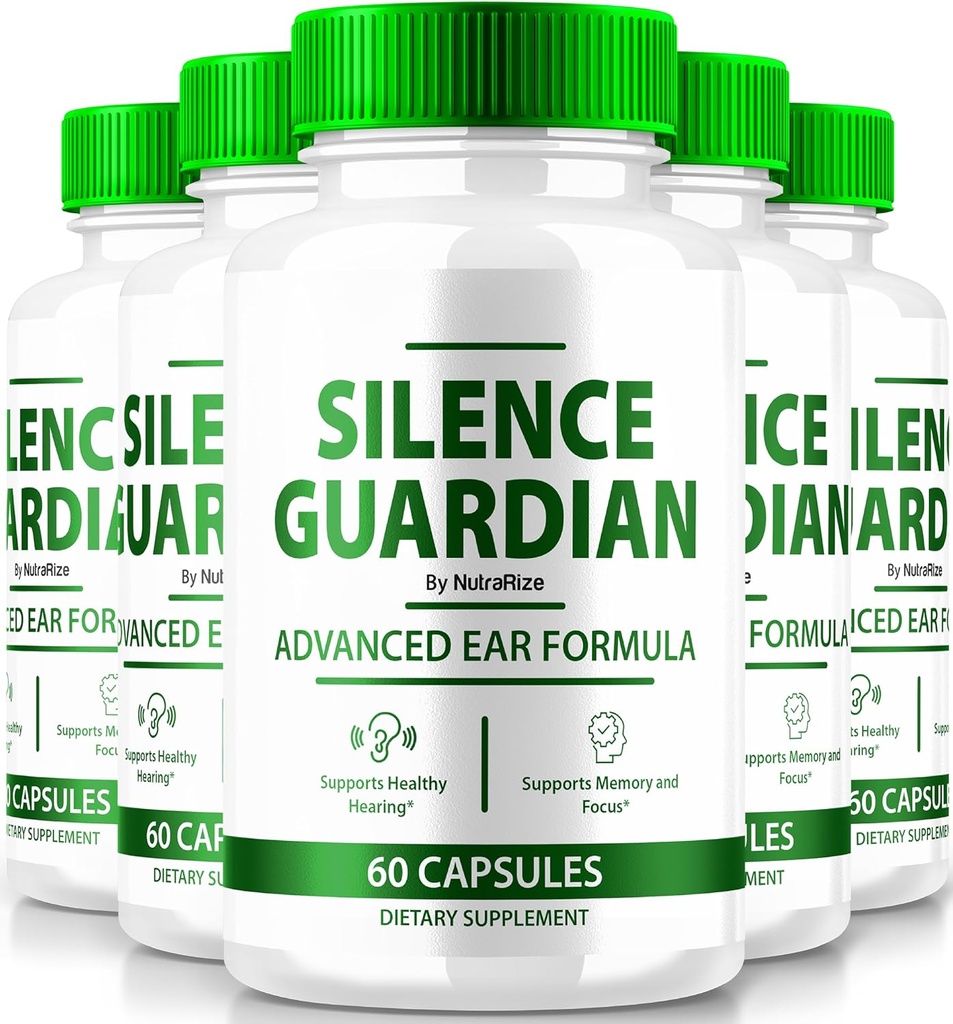 (5 Pack) Silence Guardian - Advanced Oor Formula, Officiële Formule voor 360 Hearing Support, Alle natuurlijke ingrediënten voor onderhoud Auditory Health, SilenceGuardian Review (300 Capsules)