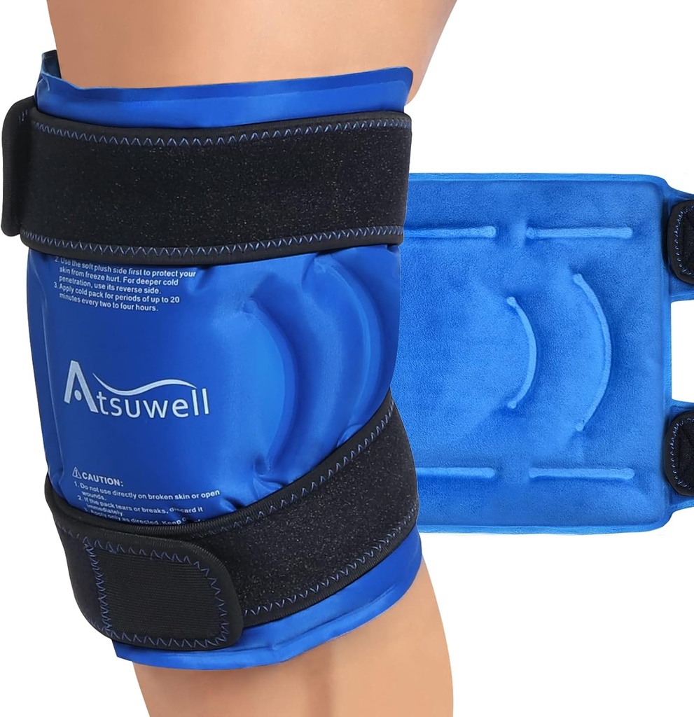 Atsuwell Ice Pack voor knieën, herbruikbare Gel Ice Wraps voor knie, flexibele koude kompress koude Pack voor knieën, elleboog, Shin, 1 Pack