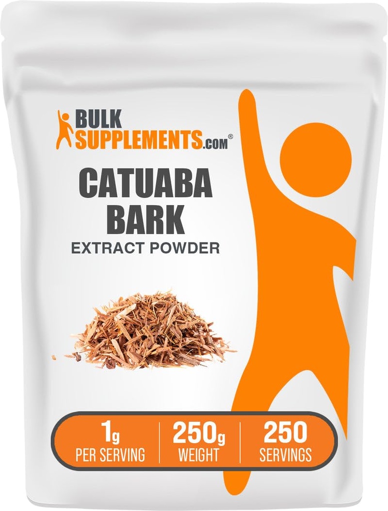 BulkSupplements.com Catuaba Bark Extract Poeder - Catuaba Bark Poeder, Kruidensupplement - Veganistisch en glutenvrij, 1g per portie, 250g (8.8 oz) (verpakking van 1)