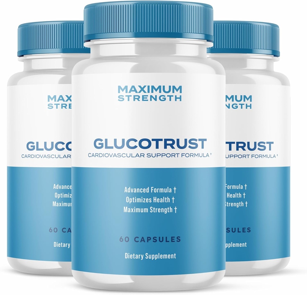 Ark Labs (3 Pack) Glucotrust Advanced Formula Supplement Capsules - Gluco Trust Max Capsules Maximale sterkte Ondersteuning Supplement Pillen (180 Capsules)