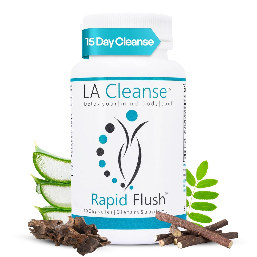 15 dagen Reiniging en Ontgifting - Snelle Flush 15 dagen Gut Reiniging voor Detox, Colon Reiniging, Colon Broom Gut Ondersteuning - Verbeter de spijsvertering met Cascara Sagrada, Senna Leaf, Psyllium Husk - Capsules 30 Tellen