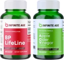 INFINITE AGE Wellness Bundle - BP Lifeline Heart Health Support Supplement 1030mg, Apple Cider Vinegar Capsules 1950mg - Made in The USA