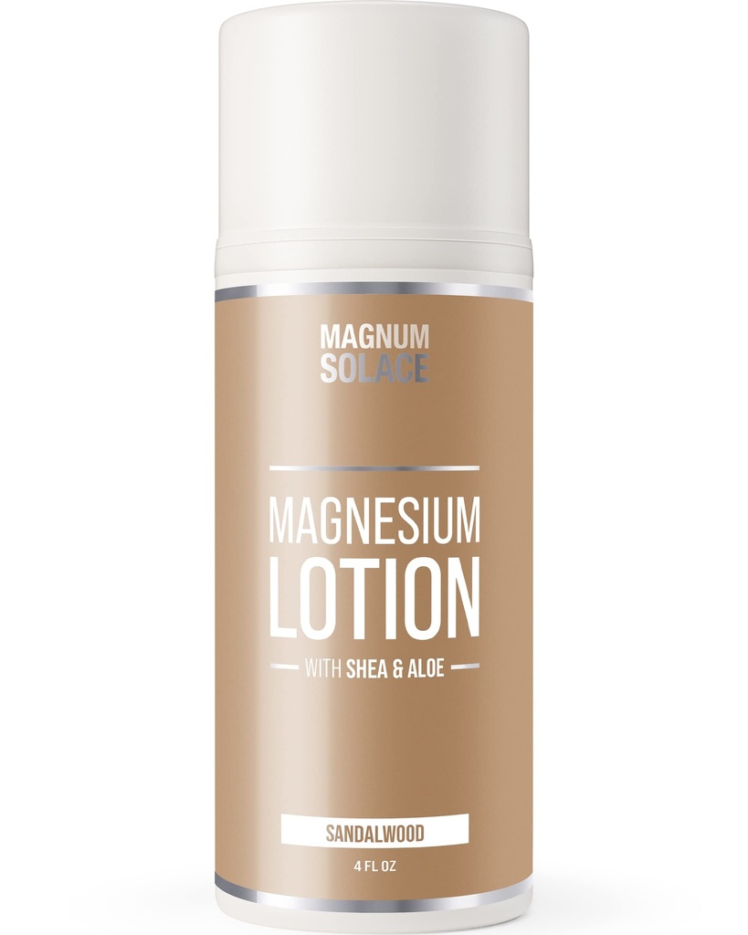 Magnesium Lotion Super › Gemaakt met Aloe en Shea voor benen krampen, pijnlijke spieren en gewrichten, verjonging veilig voor kinderen, Made in the USA (Sandalwood)