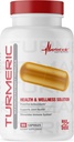 Nutrition métabolique Curcumine curcuma curcuma avec extrait de poivre noir, 2300mg, Capsules végétaliennes, articulaire naturel et soutien immunitaire sain, non-OGM, sans gluten
