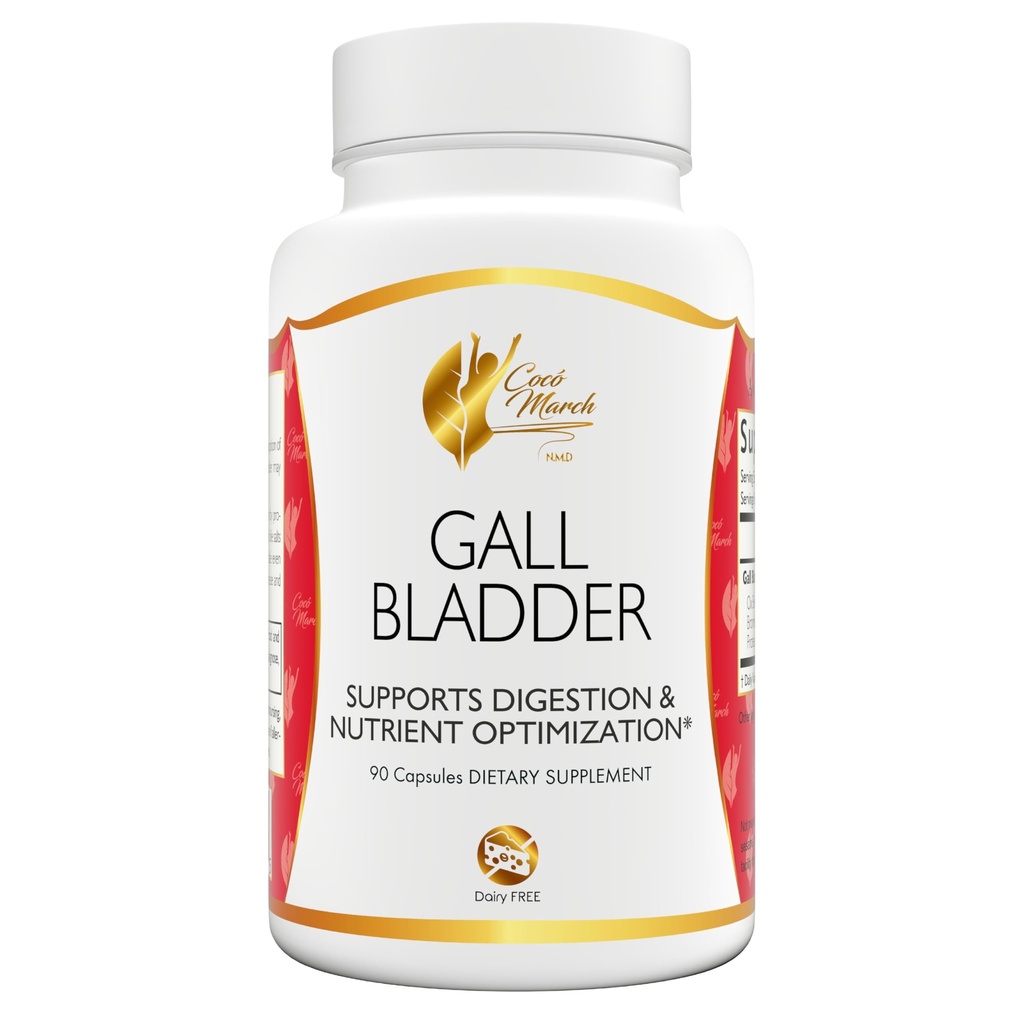 Coco March Gall Bladder Formula-Ideal Après Gall Bladder Chirurgie-Gluten Free, Soy Free, Sans laiterie, Keto Friendly, Paleo Friendly, 90 Capsules-90 Servants soutient la digestion et l'optimisation des nutriments