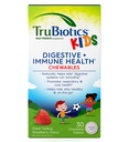Trubiotics Probiotics for Kids Digestieve & Immune Health Support, Sugar-Free Kauwbare Kids Probiotic om een gezonde Tummy te behouden, natuurlijke aardbeien smaak, 30 tabletten