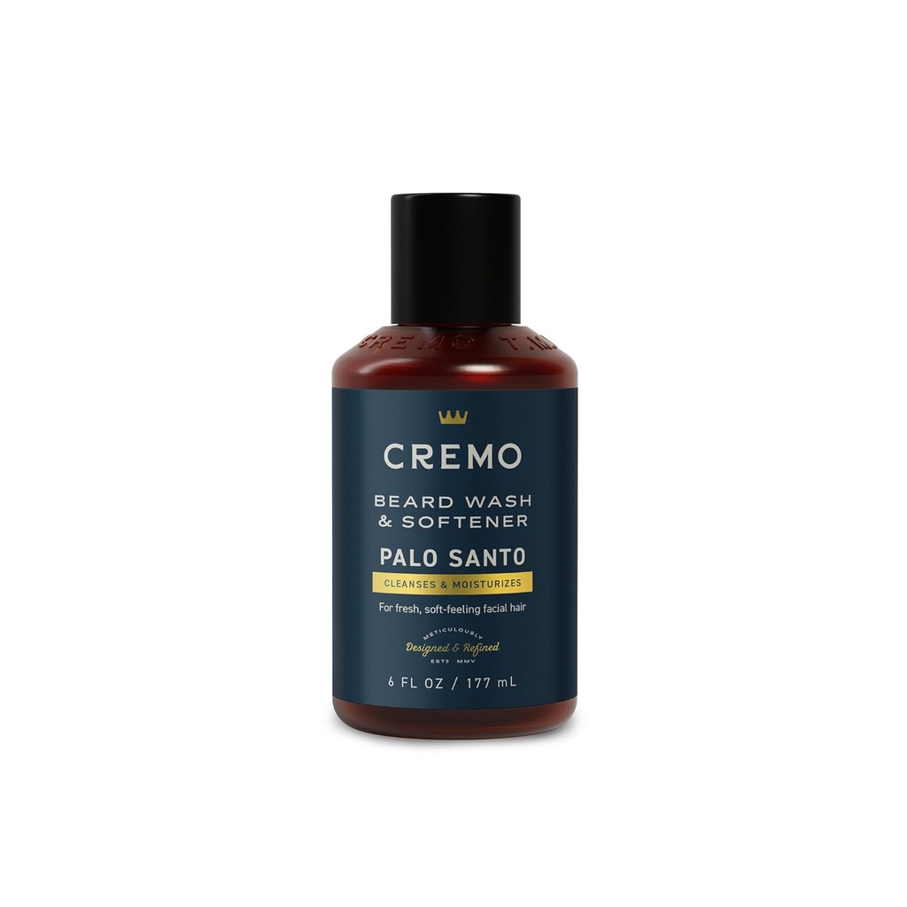 Cremo Palo Santo (Reserve Collection) Beard Wash & Softener, vocht, stijlen en vermindert baard jeuk voor alle lengten van het gezicht haar, 6 Fluid Oz