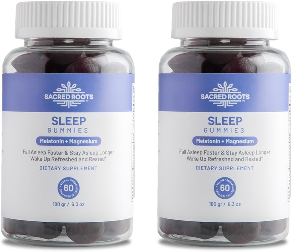 Slaap Gummies - Suikervrije Melatonine Gummies met Magnesium voor slaapondersteuning - Botanische Blend van natuurlijke ingrediënten - Keto, Vegan, Non-GMO & Gluten-Free - Made in USA (60 Servings)